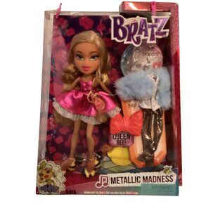 NEW 2015 Bratz Metallic Madness Blonde Raya Doll Party Dress Accessories